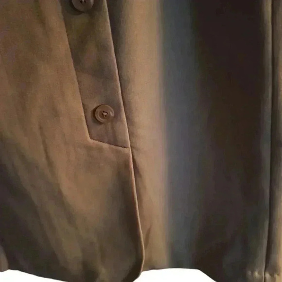 Outline Petite 12P Lined Pencil Skirt 5  Button Design Beige - Picture 2 of 6